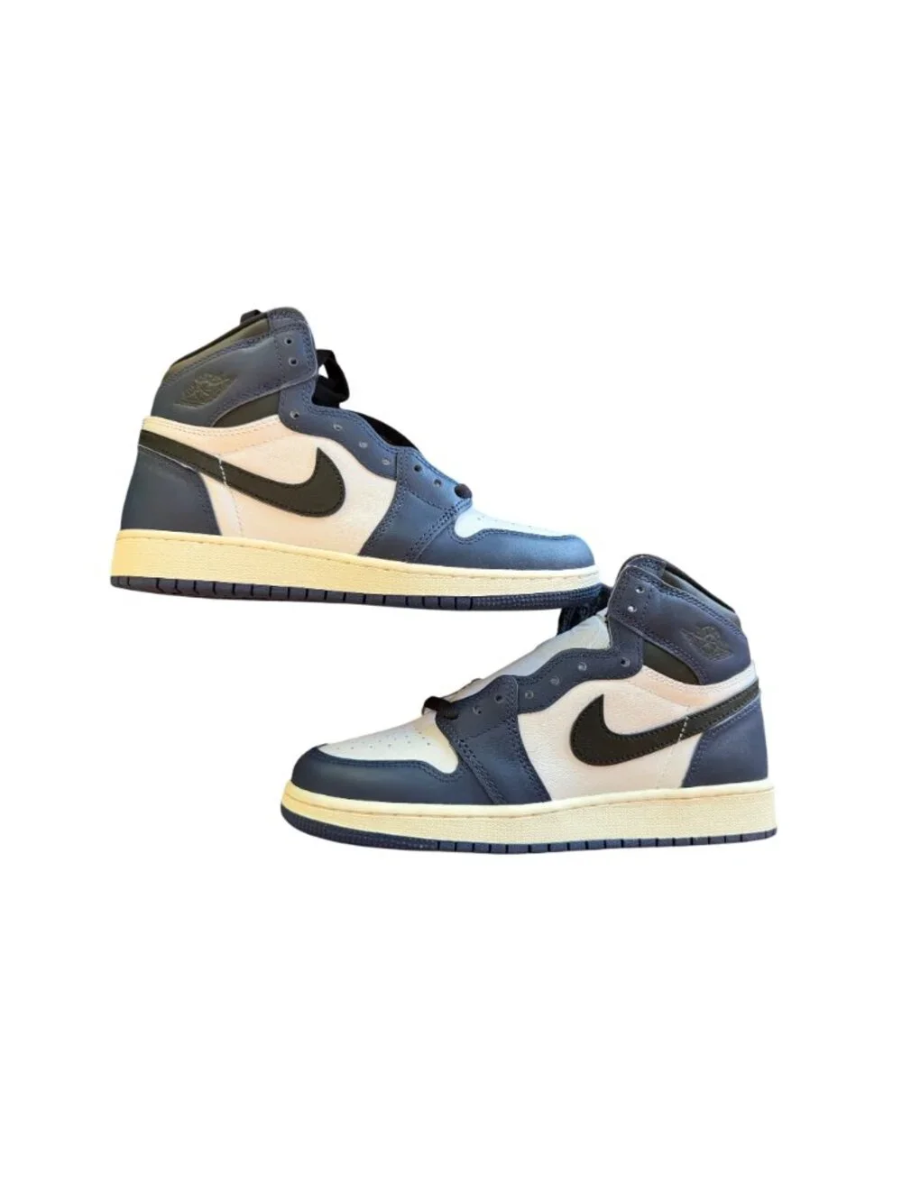 Nike Air Jordan 1 Retro High OG GS Black White Blue Youth 7Y‎ FD1437-401